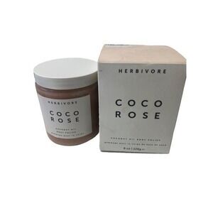 Herbivore Coco Rose Exfoliating Body Scrub 8oz Opened Full